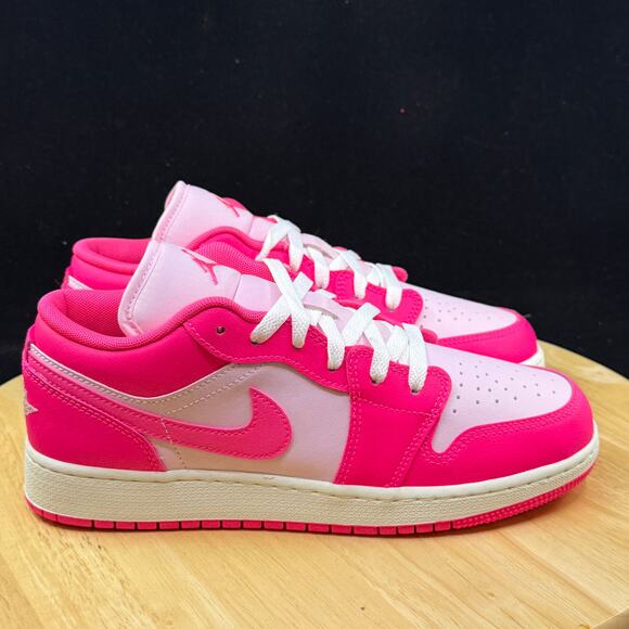 Nike Air Jordan 1 Low Valentines Day Pink White 553560-661 Sz 7Y/ 8.5W Shoes New - Picture 4 of 10